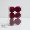 New Dark Wine Red Flocked Christmas Tree Ornament Balls - Irregular Shaped and Painted Pendants