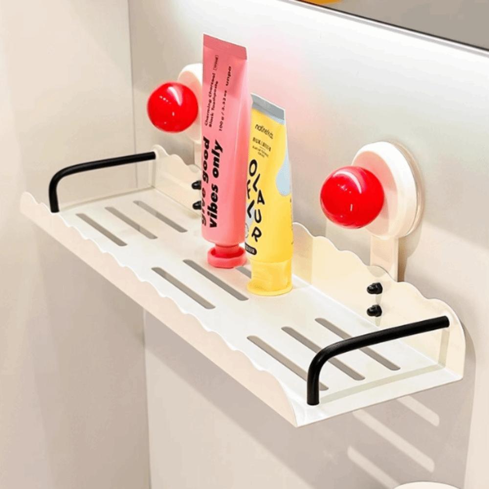 Dopamine Suction Cup Storage Shelf Punch Free Shower Shampoo Rack Bathroom Storage Rack for Home