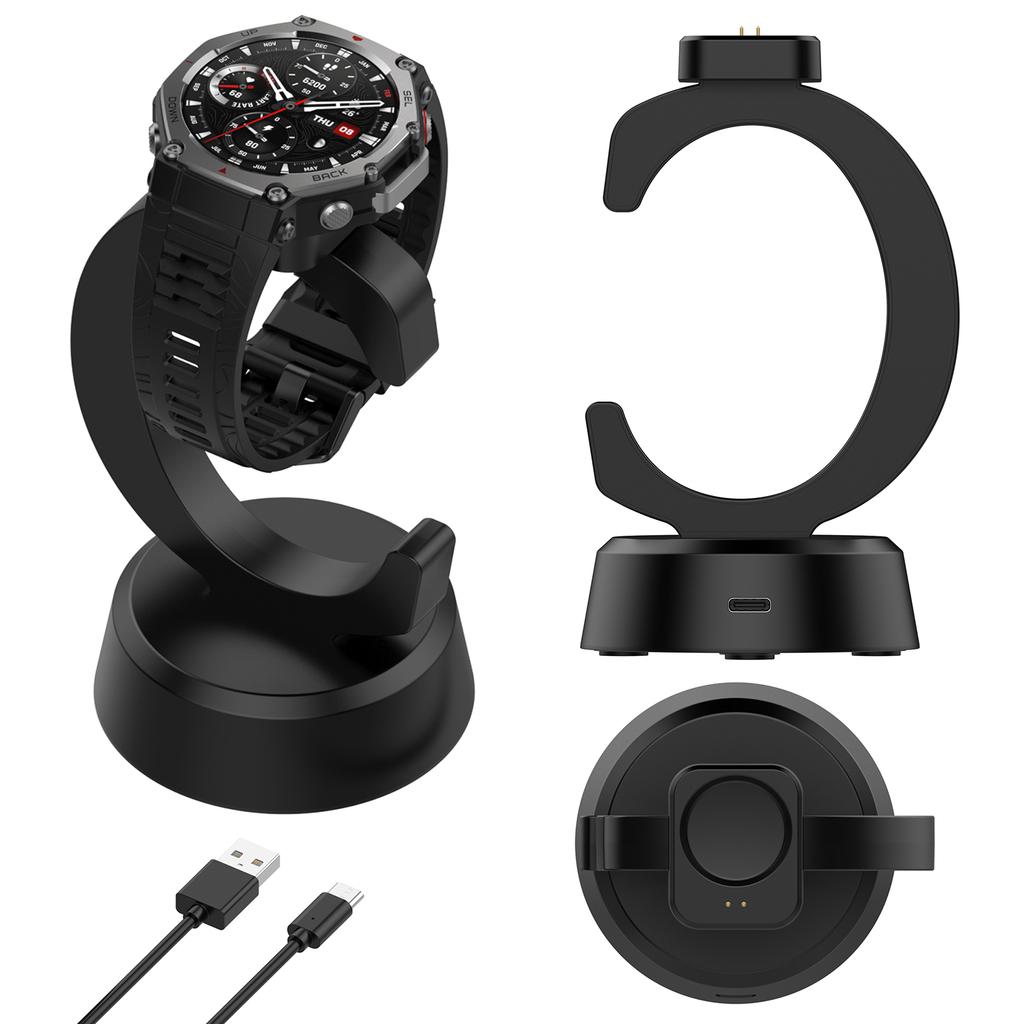 For Huami Amazfit T-REX3 Pro USB Charging Dock Adapter Anti-Slip Magnetic Charging Cable Wear Resist Precise Charger Adapter