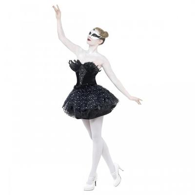 Smiffys Womens/Ladies Gothic Swan Masquerade Costume