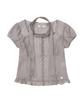 ILLIGO Ribbon Tie Square Neck Blouse Gray
