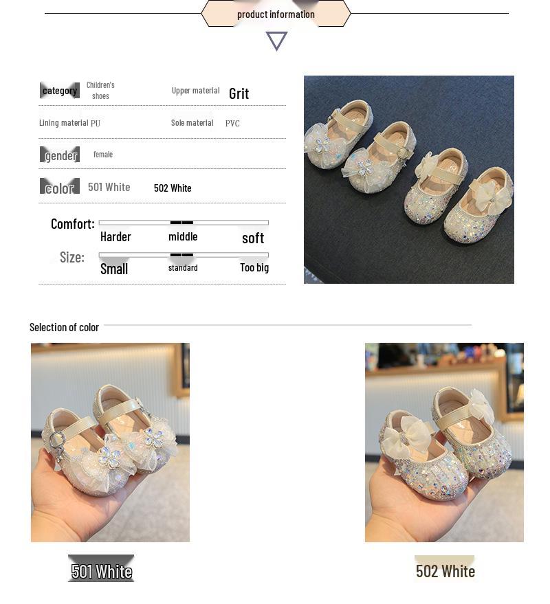 Spring New Arrivals: Baby Girl Crystal Bowknot Soft Sole Princess Shoes - Chic Korean Style