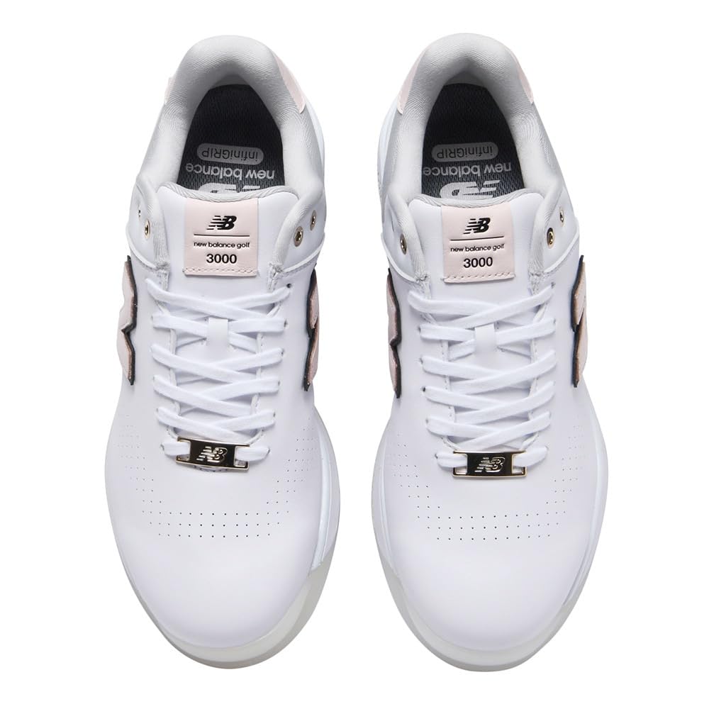 New Balance Golf Shoes Soft Spikes UG3000MP X (White Pink/23.5/Lady's)