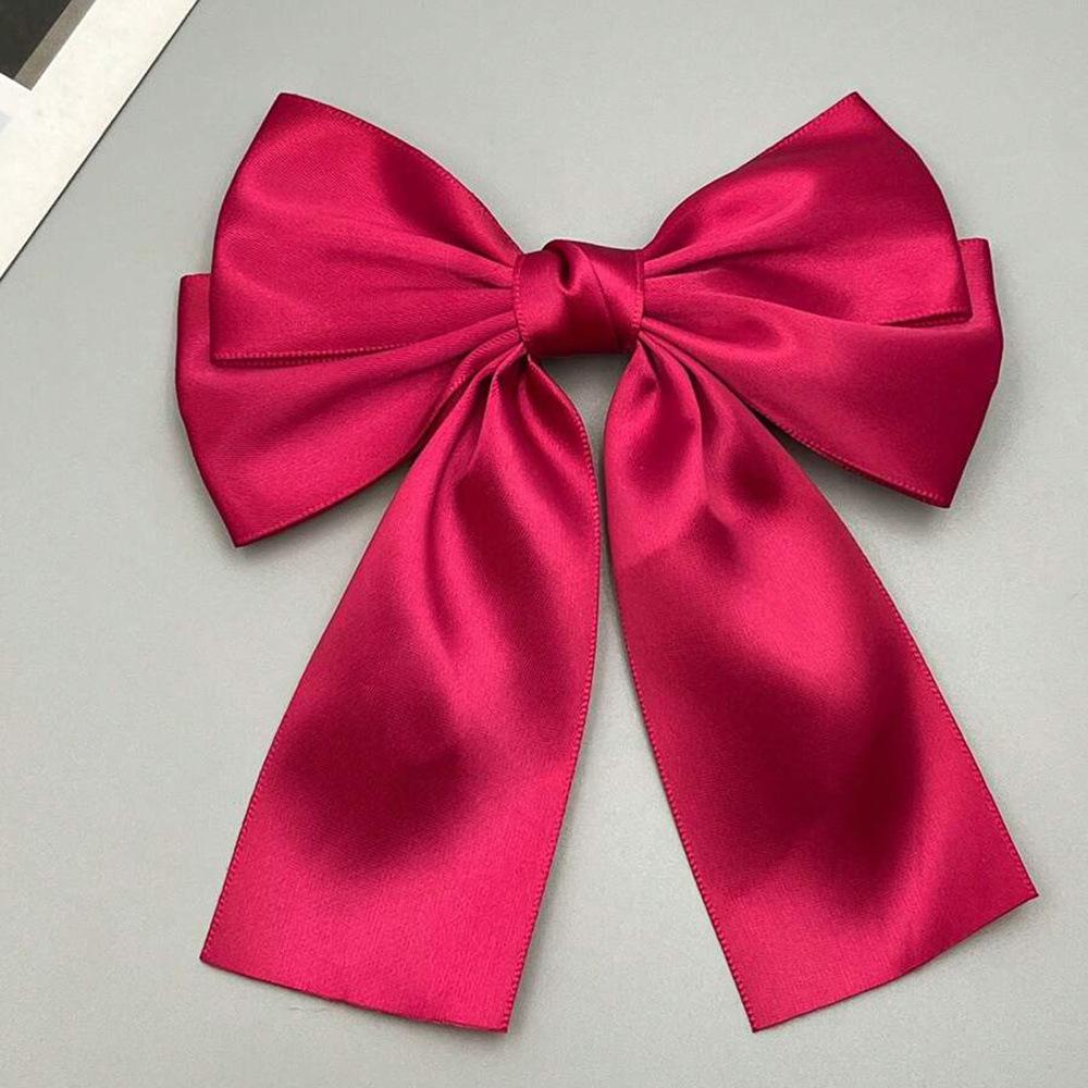 Double Webbing Bow Hairpin Duckbill Clip Premium Sense Versatile Satin Back Head Female Hairpin Hair Accessories