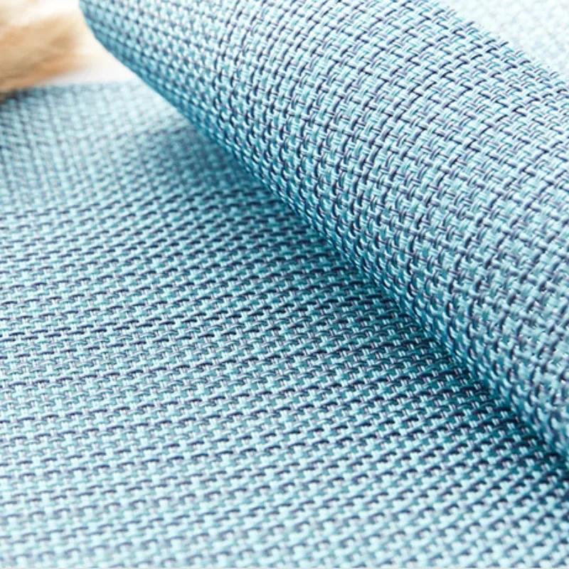 Simple Square Woven Imitation Linen Placemat Insulated Western Food Placemat PVC Anti-scalding and Waterproof Table Mat
