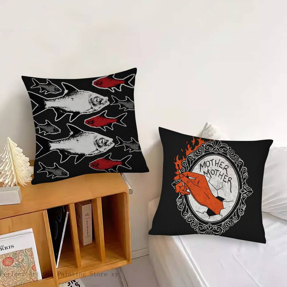 1Pc Popular Band Mother Mother Pillow Case Fashion Square Pillowcase Bedroom Sofa Room Ins Decoration Leisure
