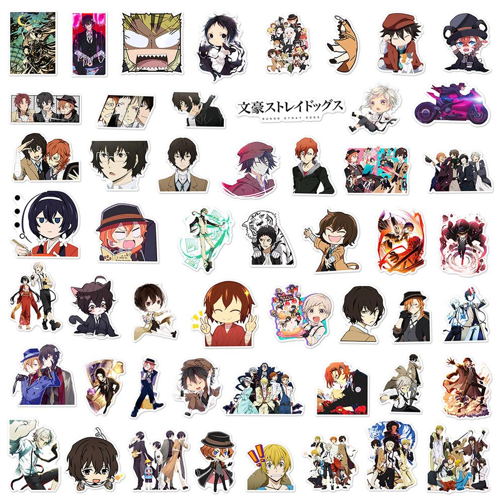 10/30/50pcs Cool Anime Bungo Stray Dogs Stickers Classic Japanese Manga Decals DIY Skateboard Phone Notebook Cartoon Sticker Toy