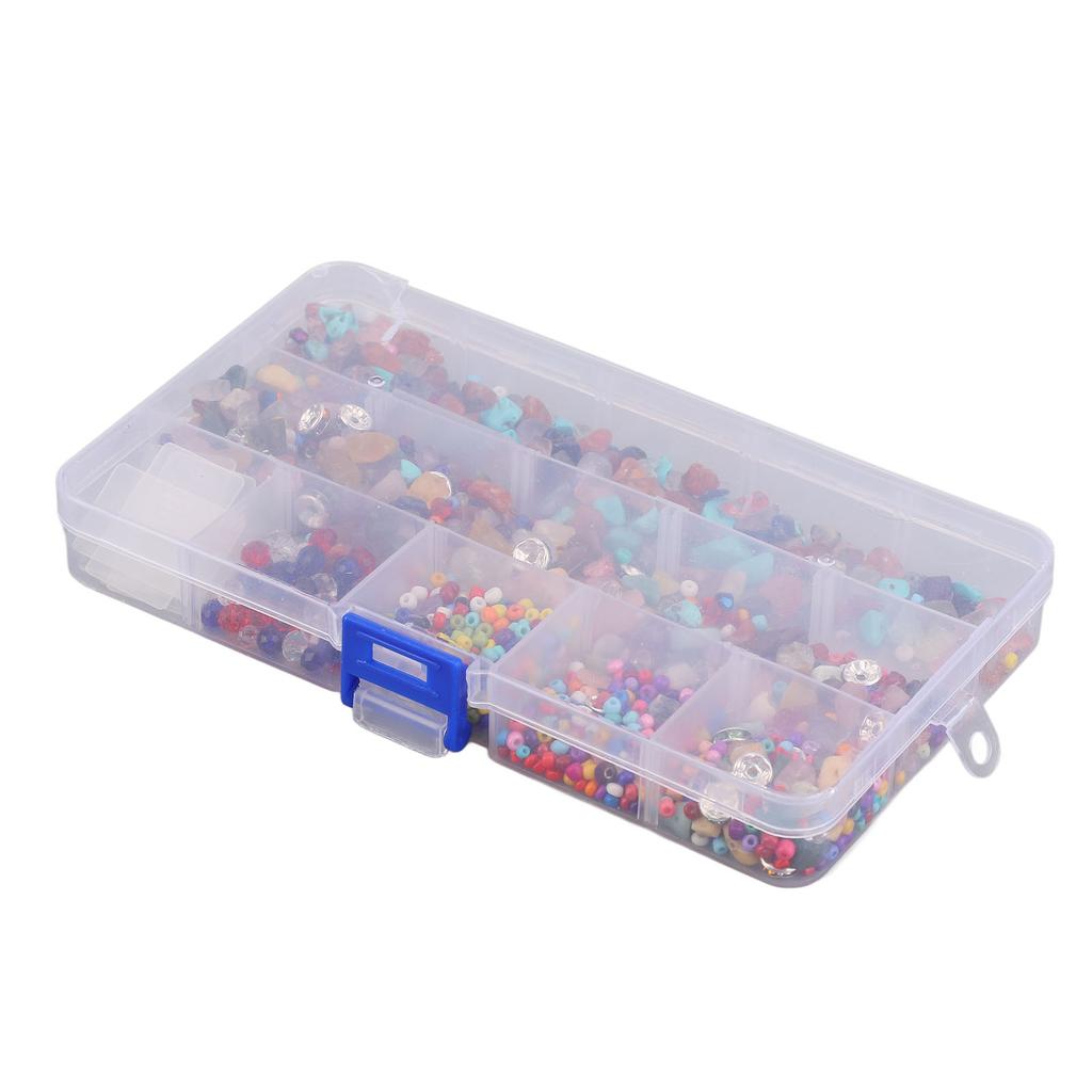Jewelry Making Kits DIY Irregular Surface Polish 15 Compartment Stone Bracelet Beading Supplies