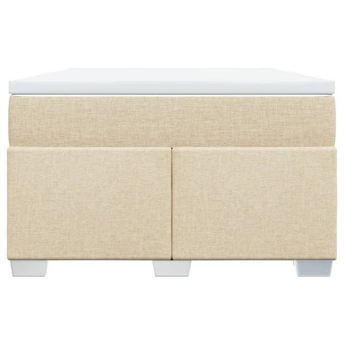 Maison Exclusive - Sommier à lattes de lit avec matelas Crème 120x200 cm Tissu