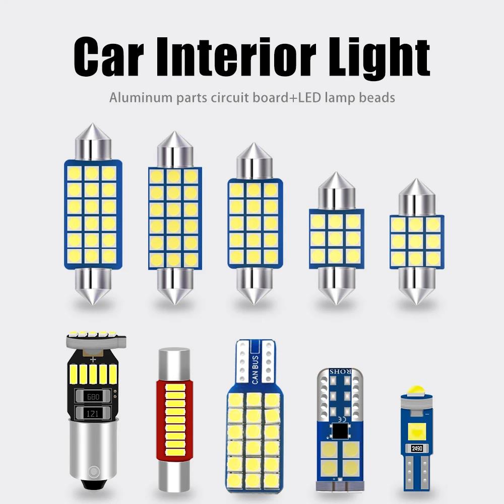 For BMW 3 Series E36 E46 M3 E90 Sedan E91 Touring Car LED Bulbs Interior Dome Reading Lamp Vanity Mirror Trunk Light Accessories Bulbs 7