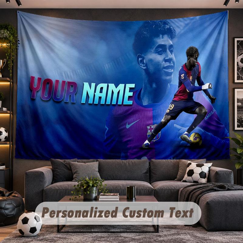 Wall Hanging Tapestry Custom NameLamine Yamal Pattern Personalized Printed Fabric Wall Decor