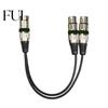 Audio Wire 30cm Cable Anti-winding Balanced Transmission Zinc Alloy 2 in 1 Extension Cord XLR Male to Female for Sound Console