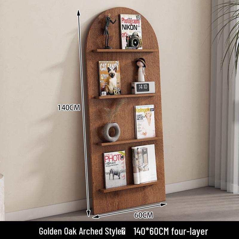 Nordic Floor-Standing Bookshelf: Multi-Layer Wall Storage Rack for Magazines and Picture Books