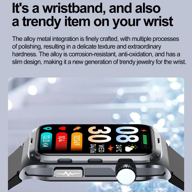 2025 Νέο Έξυπνο Ρολόι Μικροφυσικής Εξέτασης με Θεραπεία Παλμών Άνδρες ΗΚΓ+PPG Οξυγόνο Αίματος Λίπος Αίματος Αρτηριακή Πίεση Βραχιόλι Υγείας