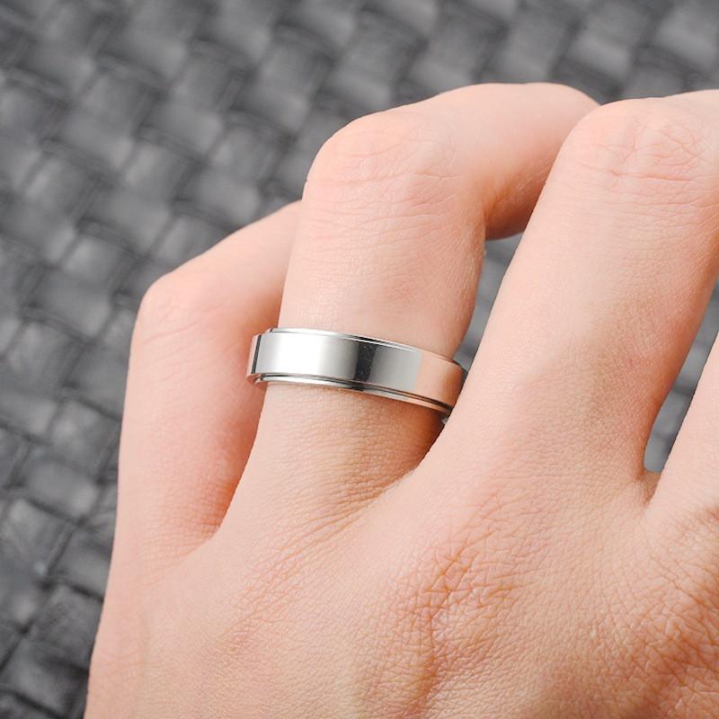 Copper Color Spinning Anxiety Rings for Men Women Star Moon Relaxing Ring 2025 Stainless Steel Anti Stress Rings Knuckle Zircon