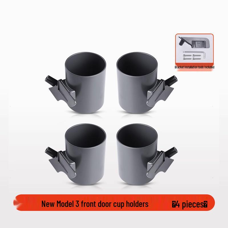 Speciální držák na nápoje pro Tesla Model 3/YL Nová edice Dveře a úložný prostor