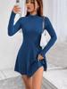 2024 New Slim Fit Long Sleeve Knitted Dress - Autumn/Winter European & American Fashion for Women