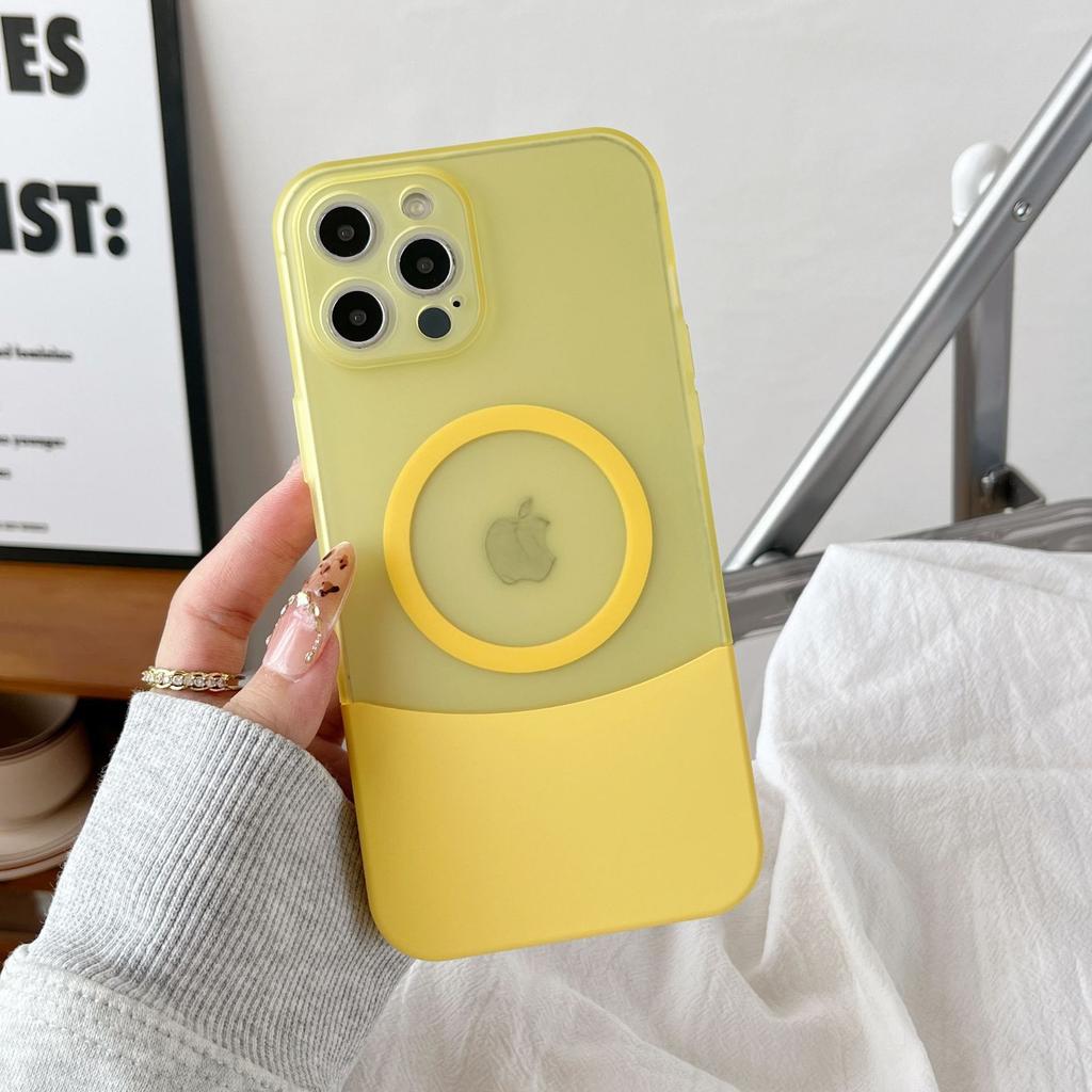 For IPhone17 Promax Stitching Contrasting Color Mobile Phone Case Magnetic Attraction for Apple 16 Skin-feel Matte Anti-fall Protective Cover