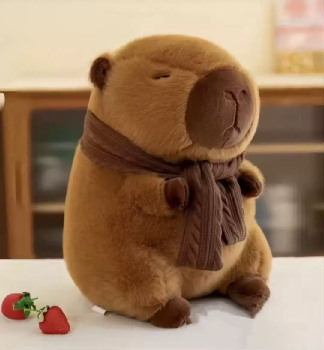 Hot Capybara Plush Simulation Capibara Anime Fluffty Plaything Cute Doll Stuffed Animals Soft Doll Plush Birthday Christmas Gift 23cm