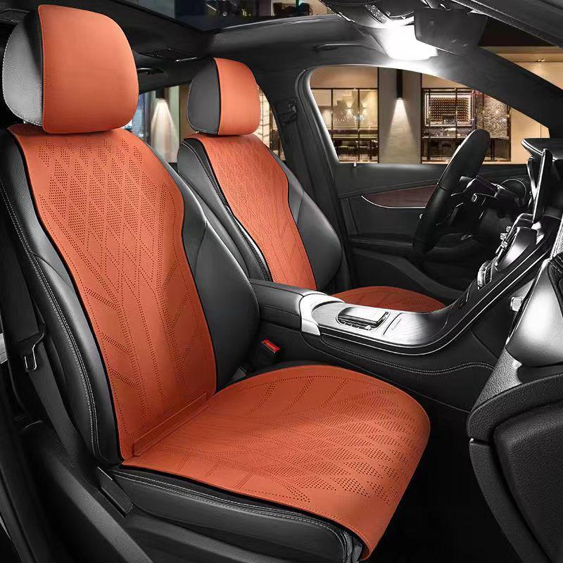 Universal Breathable Suede Car Seat Cushion - Four Seasons Perforated Comfort Cover