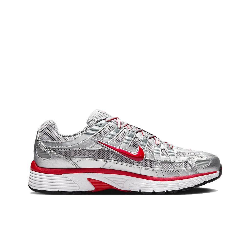 Nike P-6000 Metallic Silver Gym Red Unisex Sneakers Flat-Silver Cool-Grey CD6404-024