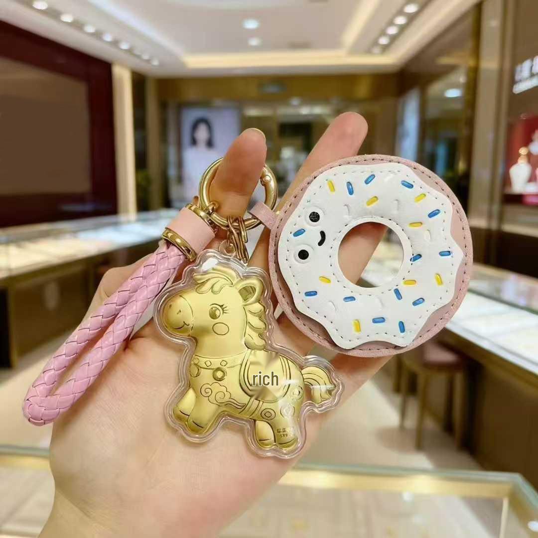 Pure 999 Gold Instant Wealth Keychain & Phone Pendant Lanyard Gift