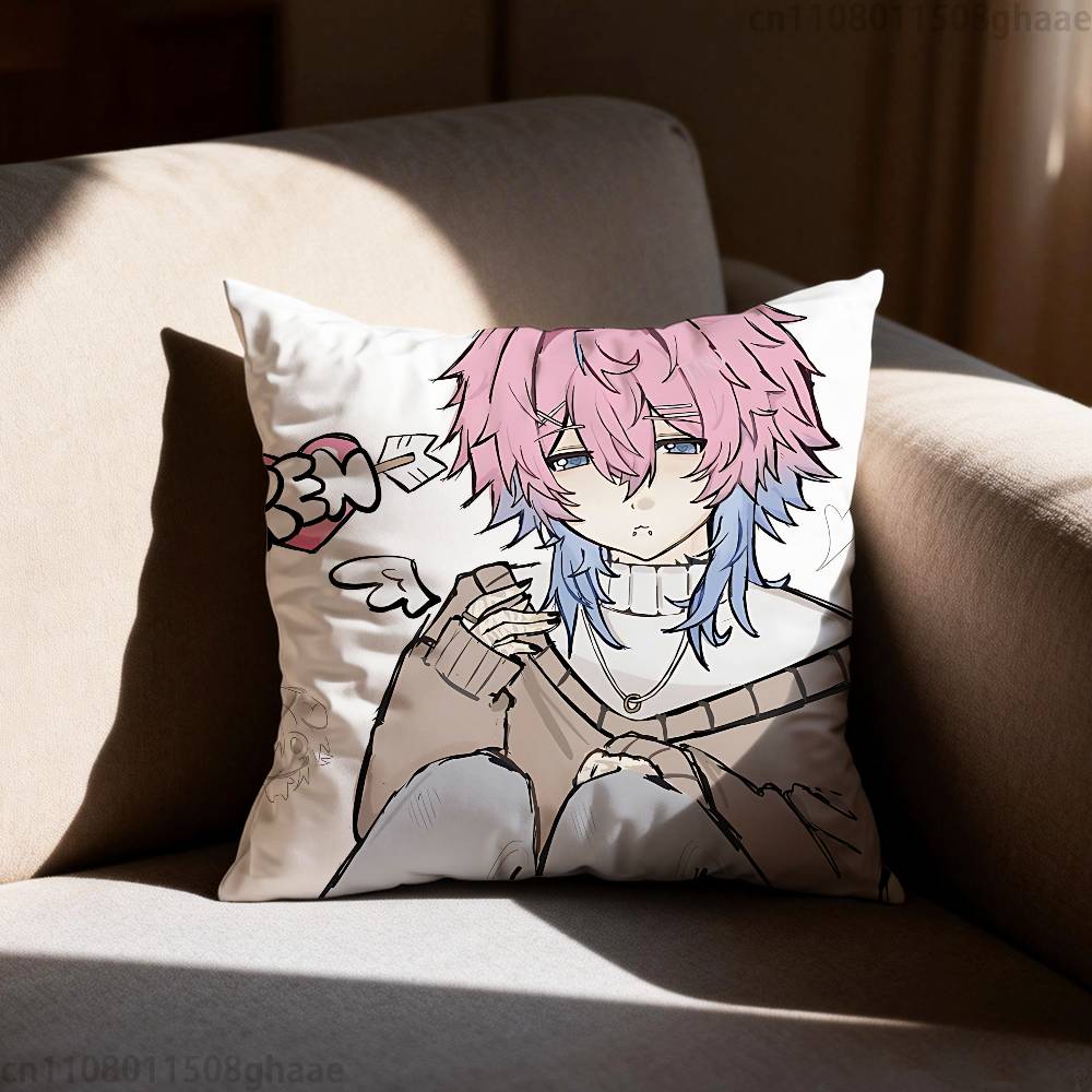 14 Days with You Ren Pillow Case Square DoubleSided Printing Short Plush Sofa Cushion Cover Bedroom Bedside Pillow