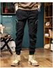 Men's American Retro Zipper Multi-Pocket Versatile Cuff Cargo Pants 7608