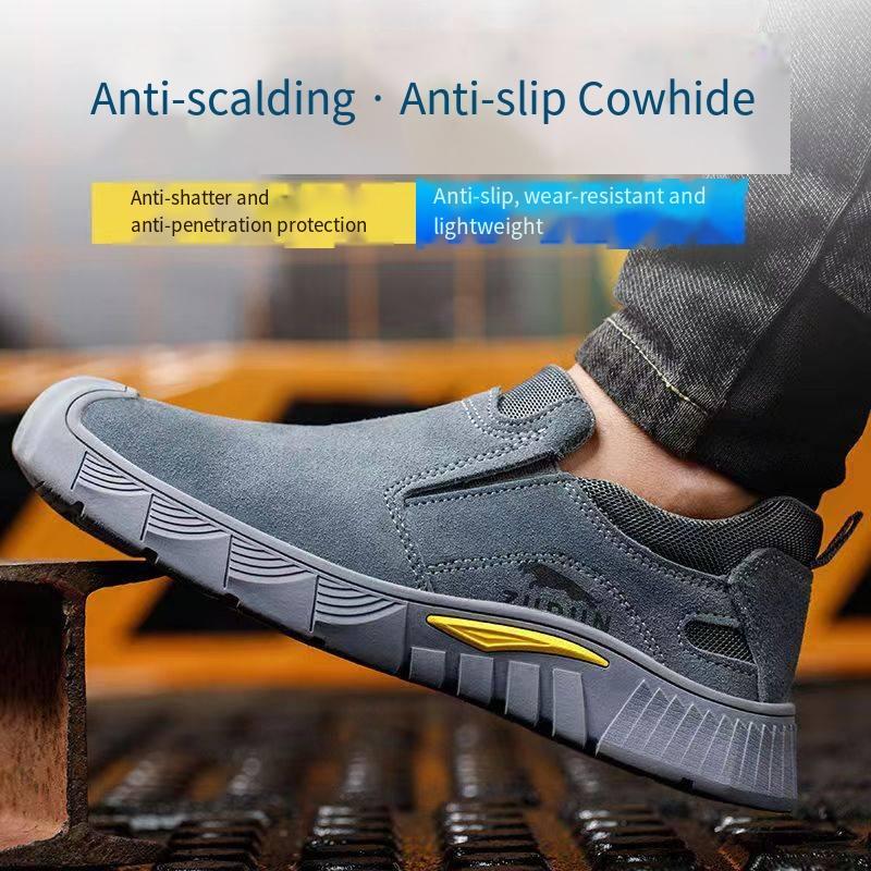 Oulylan Puncture Wear-resistant Welding Shoes Steel Toe 6kv Insulation Safety Boots Men Non-slip Anti-smashing Work Footwear