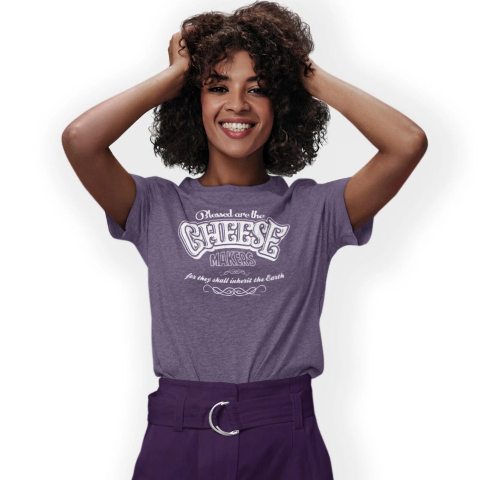 Blessed Are The Cheese Makers Hand Printed T-Shirt Size S-3XL M