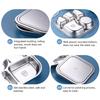 Compartment Stainless Steel Food Plates Functional Stainless Steel Divided Plates Practical Meals Arrangement Container