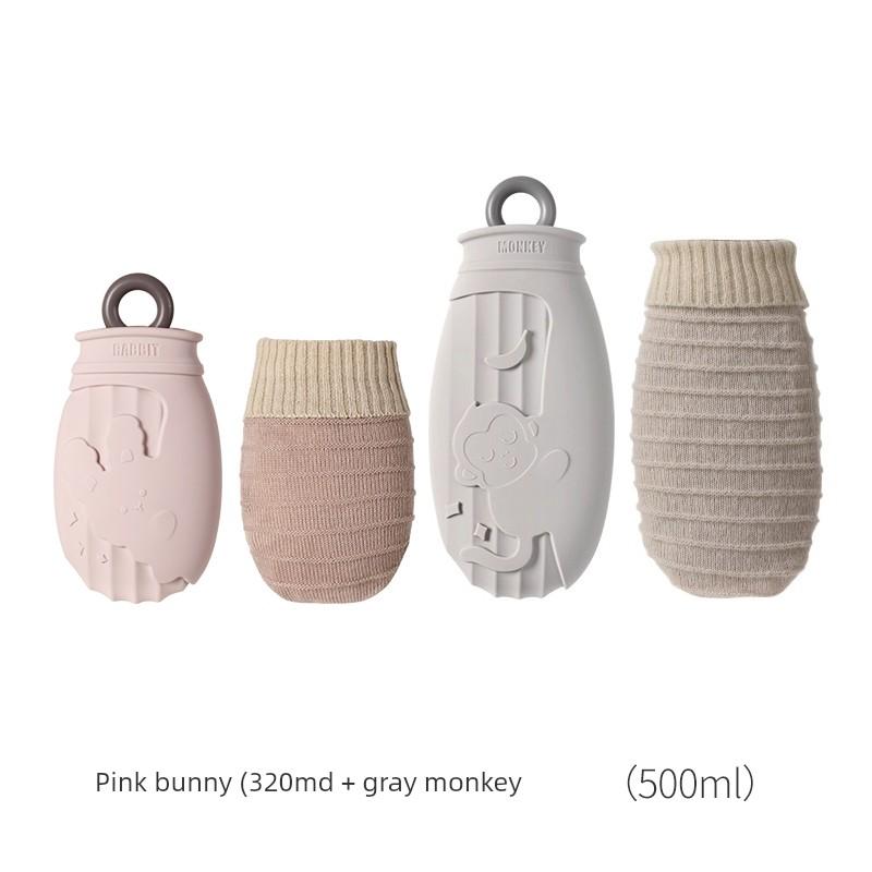Water-Filled Hot Water Bottle, Thickened Silicone Hand Warmer, Winter Warming Essential, Small Size Hot Water Bag for Girls, Hot Compress To Warm the