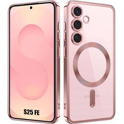 Phone Case - BOOLING - for Samsung Galaxy S25 FE - with Magnetic Ring Camera Film - Pink