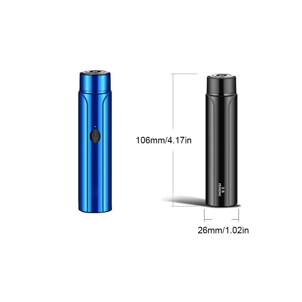 ABS Man Mini Shaver Portable Reusable Battery Powered USB Interface 360 Degree LED Home Business Travel Trimmer Clippers