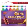 Marcador Metálico Super Dorado Flash para Tarjeta Negra, Destellos en Fotos, Álbumes DIY y Manualidades de Graffiti