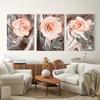 Canvas Painting Abstract Red Rose Peony Flower Romantic Wall Art Posters and Prints Living Room Home Bedroom Decor