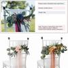 Chair Back Flower Reusable Artificial Rose Decoration for Outdoor Wedding Celebration Party Photography Pinkish