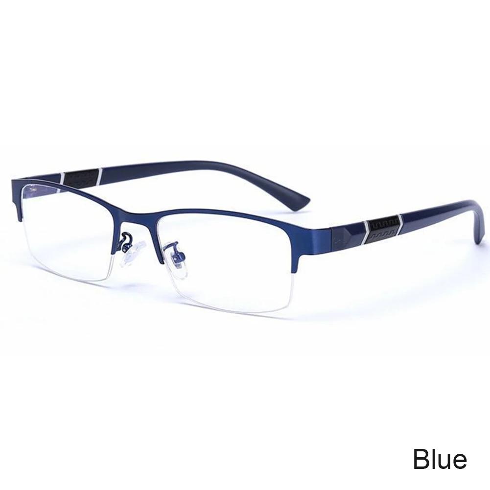 

Полуоправа Очки Блокировка синего света Плоские очки Модные удобные прозрачные очки Очки с защитой от излучения для мужчин синий