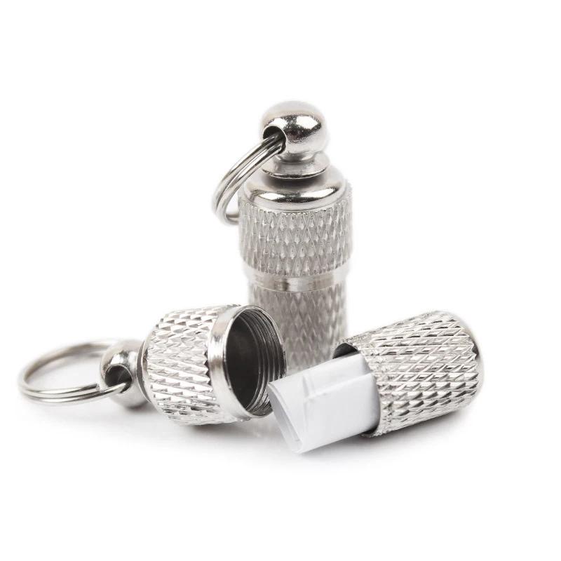1-6Pcs Dog Cat Storage Tube Anti Lost Address Label Pet Name Address ID Tags Mini Metal Collar Tube Necklace Pendants Collars