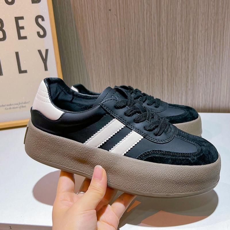 Genuine leather Dexun shoes, fashionable sneakers thick-soled sports shoes versatile white shoes lightweight Forrest Gump shoes casual women's shoes