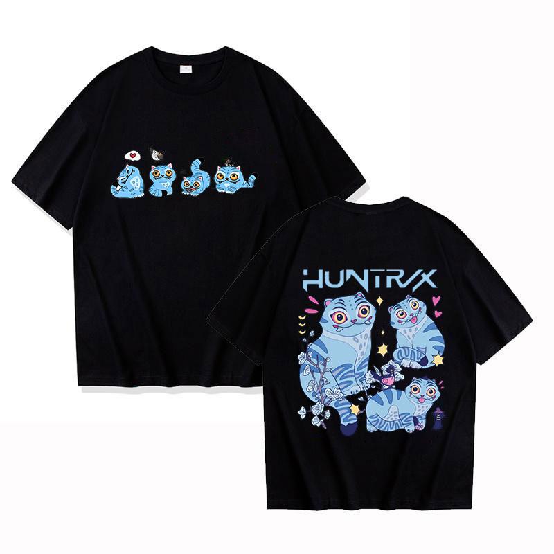 New Derpy Tiger Kpop Demon Hunters Print T Shirt Women Men Short Sleeve Tops Tees Summer Fashion Loose Casual T-shirt