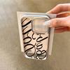 Black Art Logo Simple Electroplating Transparent Phone Case Suitable for iPhone 17 16 15 14 13 12 11 Pro/Max/Plus Anti Drop