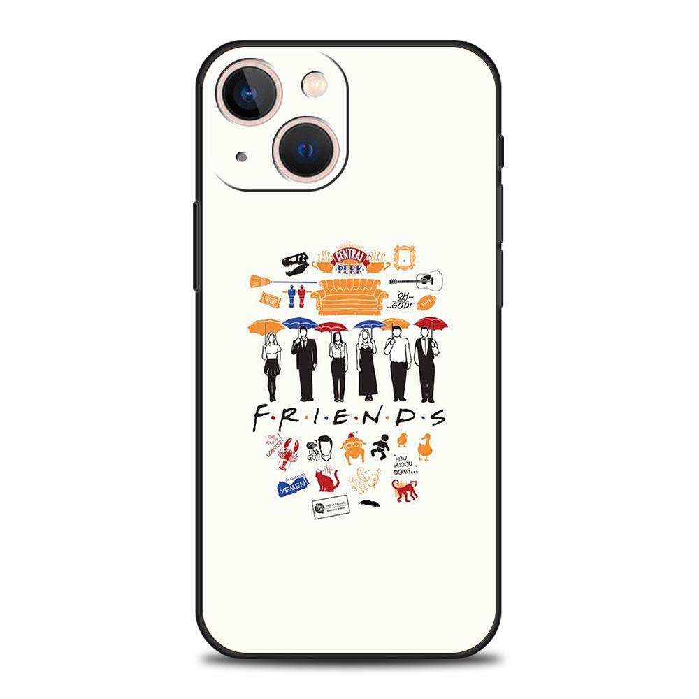 Friends Phone Case Cover for iPhone 17 16 15 14 13 12 Pro Max 11 Pro Max 17 AIR Plus Shockproof Soft TPU Shell Fundas Capas Bags
