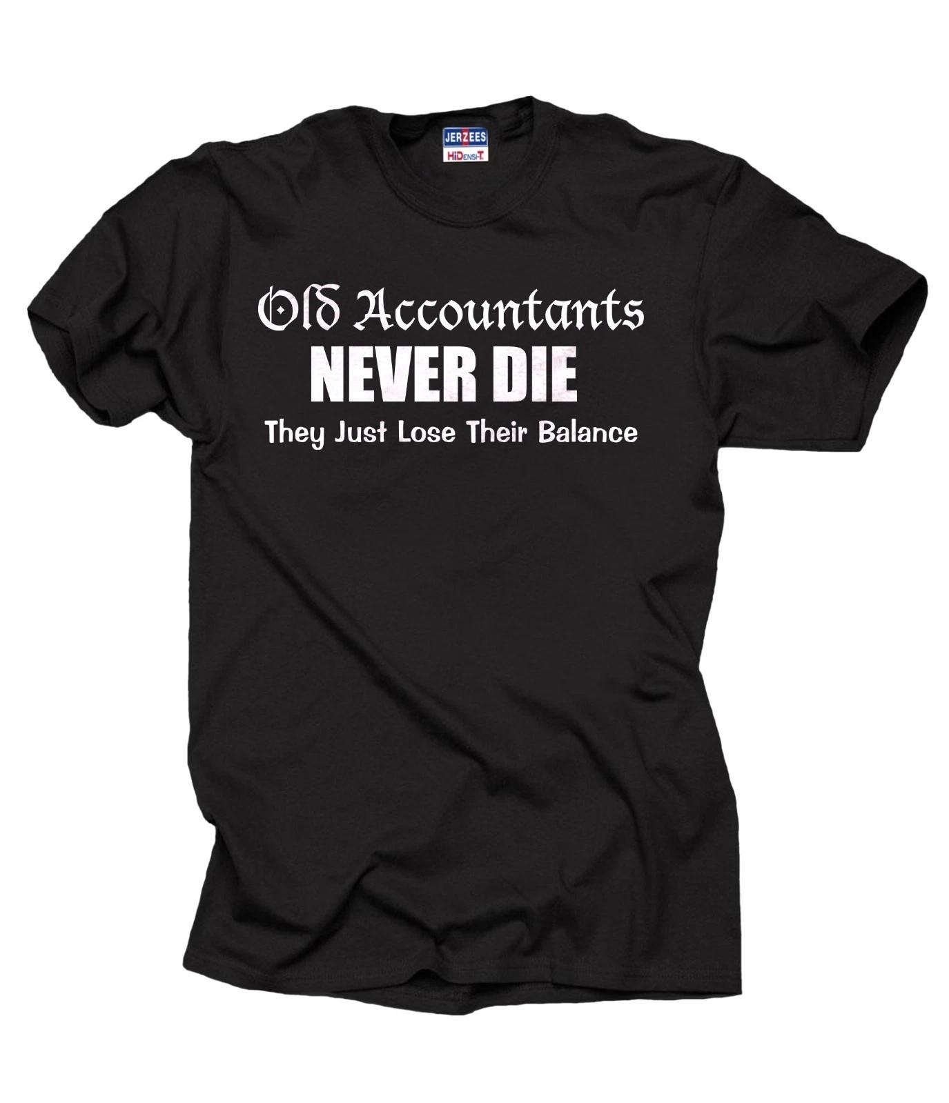 Funny accountant T-T-shirt Balance Sheet T-shirt CPA accounting tee L