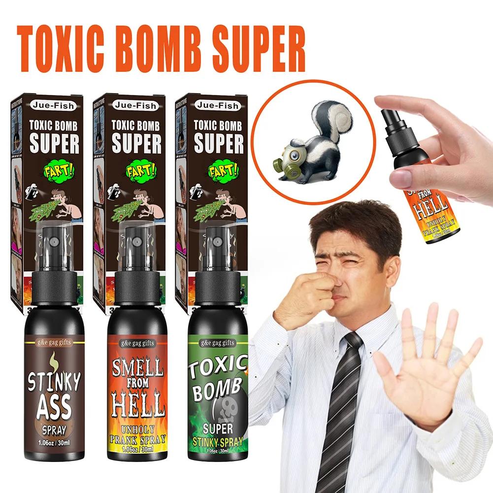 1/2/3PCS Fart Gag Spray Can Stink Bomb Ass-Smelly Stinky Gas Gag Prank Novelties Toys Halloween Party Supplies for Kids Adults