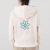 Puma Layered Graphic Print Hoodie Women Tops Ivory-White 536091-99