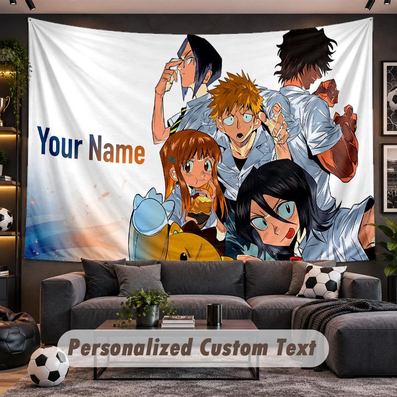 Tapiserie Personalizată Anime Bleach Suport Nume Personalizat, Artă de Perete Decorațiuni pentru Casă