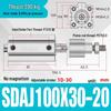 Adjustable Stroke Pneumatic Thin Cylinder - Piston Rod Sizes: 16/20/25/32/40/63