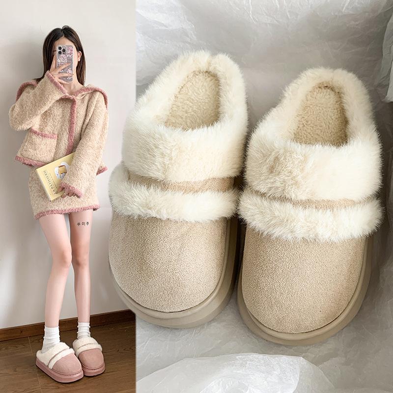 

Хлопковые тапочки женские осенне-зимние домашние комнатные тапочки для пары на толстой подошве домашние нескользящие теплые для улицы тапочки Майяр 41