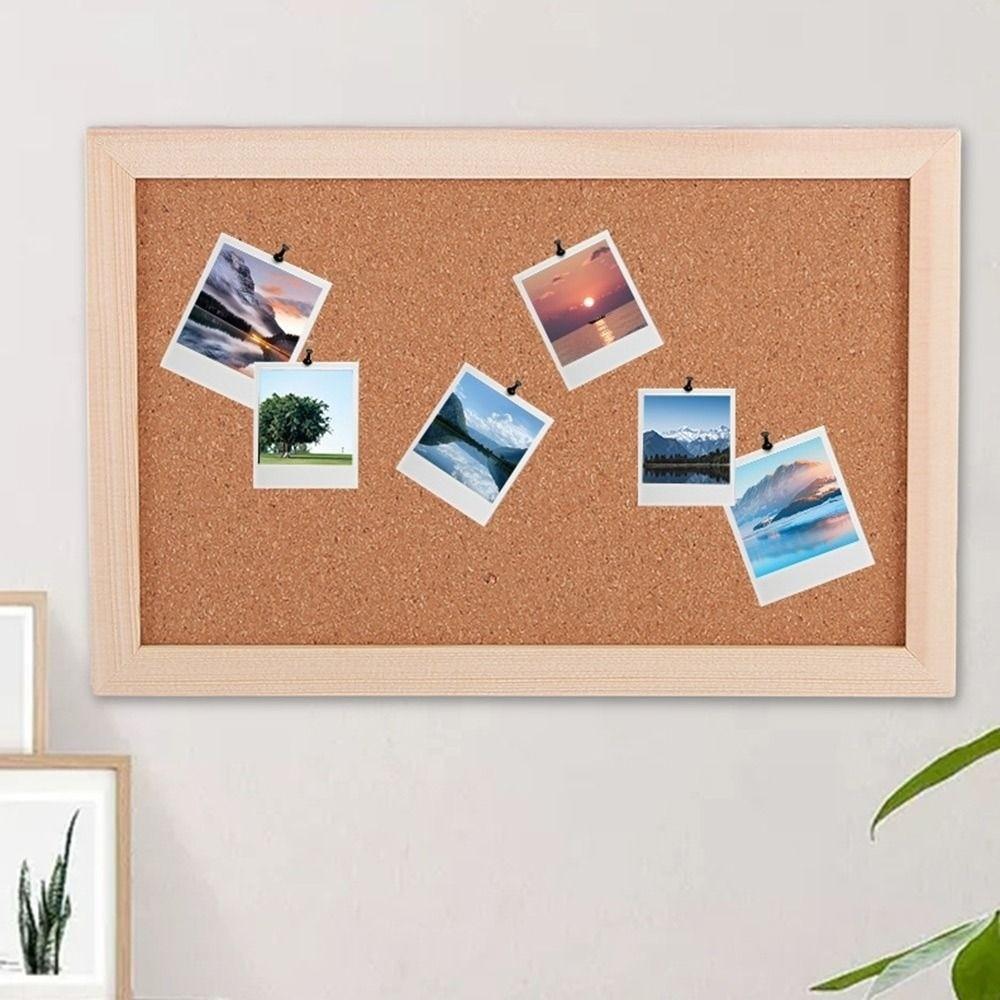Photo Wall DIY Cork Display Panel Soft Decorative Cork Board Wood Hanging Letter Message Boards